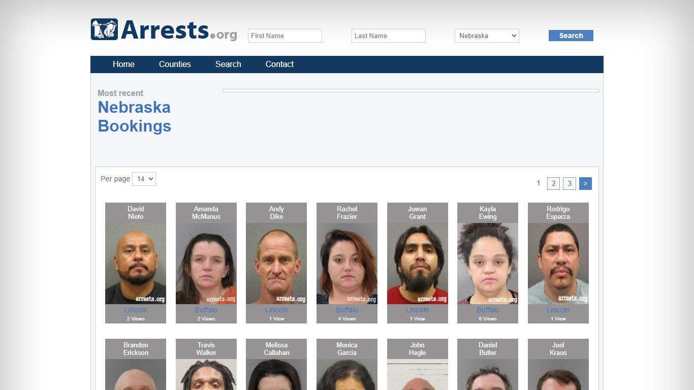 Nebraska Arrests and Inmate Search